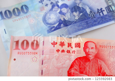 Currency of the Republic of China (Taiwan), banknotes of the New Taiwan Dollar TWD Currency of the Republic of China (Taiwan), banknotes of the New Taiwan Dollar TWD 123392083