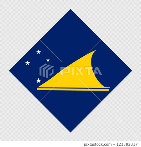 Tokelau rhombus flag. Vector illustration. 123392317