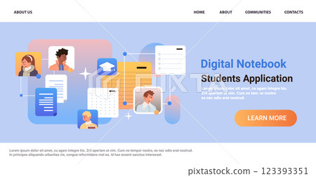 mix race students discussing during virtual meeting on online platform for communication and cooperation education day e-learning 123393351
