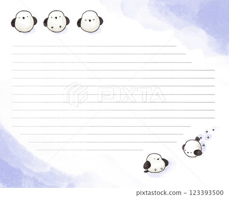 長尾山雀信紙 123393500