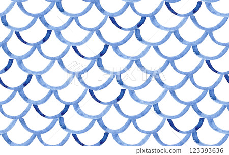 watercolor seamless pattern with blue scales. hand drawing. watercolor seamless pattern with blue scales. hand drawing. 123393636