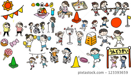運動會插圖 運動會插圖 123393659