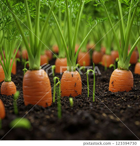 harvest of carrots in mini garden harvest of carrots in mini garden 123394730