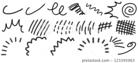 Illustration of a pencil drawing style notice mark 123395063