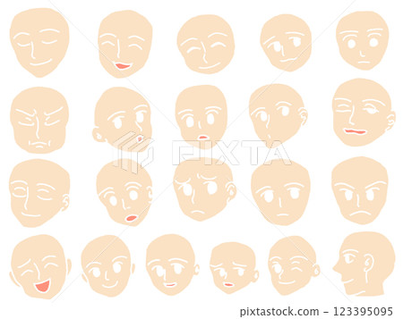 Pencil drawing style face illustration Pencil drawing style face illustration 123395095