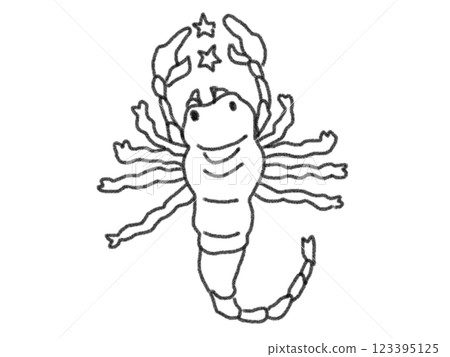 鉛筆畫風格的星座圖解 123395125