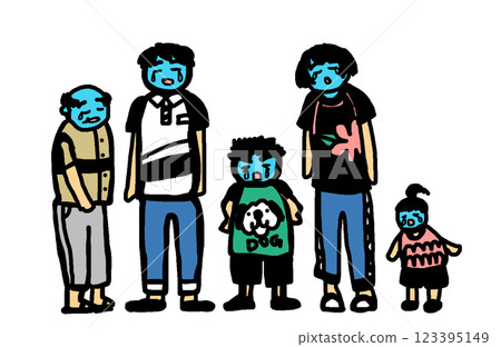 Pen-style family illustration Pen-style family illustration 123395149