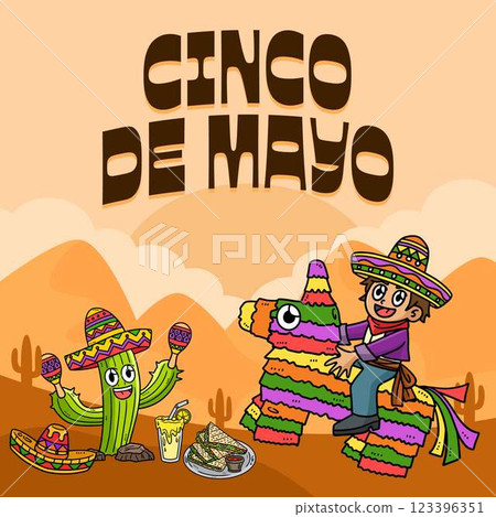 Cinco de Mayo Poster Square Banner Background  123396351