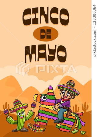 Cinco de Mayo Poster Vertical Banner Background Cinco de Mayo Poster Vertical Banner Background 123396364