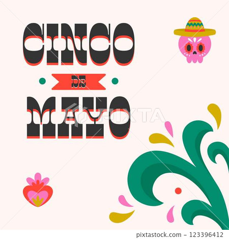 Cinco de Mayo Poster Square Banner Background  123396412