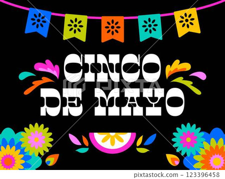 Cinco de Mayo Poster Horizontal Banner Background Cinco de Mayo Poster Horizontal Banner Background 123396458