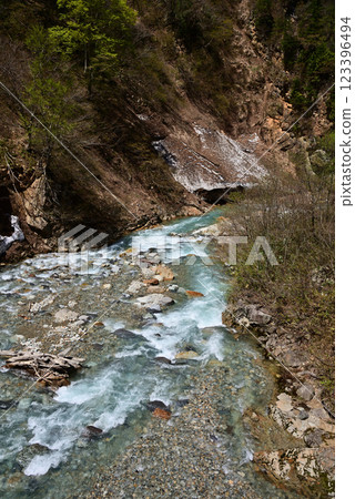 Spring stream 123396494