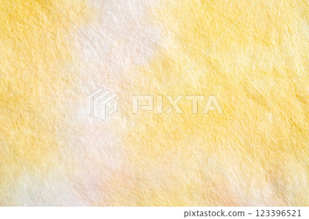 Yellow watercolor pattern Japanese paper background material 123396521