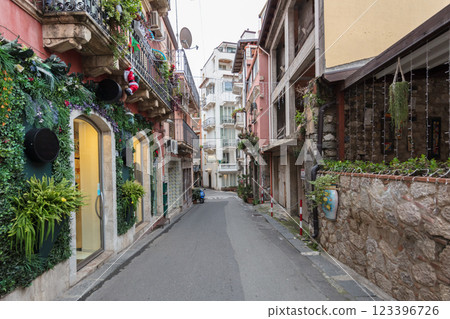 street in Taormina, Sicily, Italy street in Taormina, Sicily, Italy 123396726