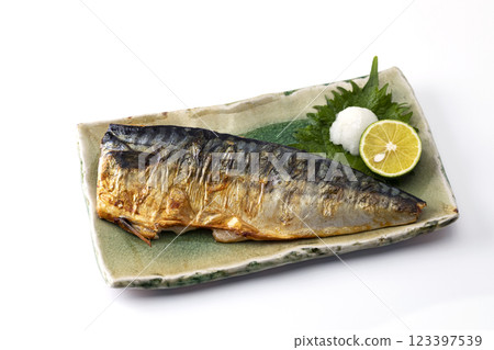 Grilled mackerel 123397539