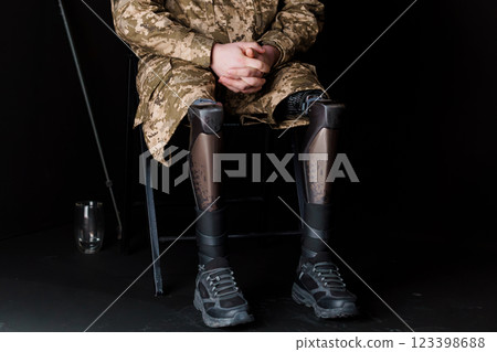 A Veteran's Strength: Empowering Courage with a Bionic Leg Prosthesis 123398688