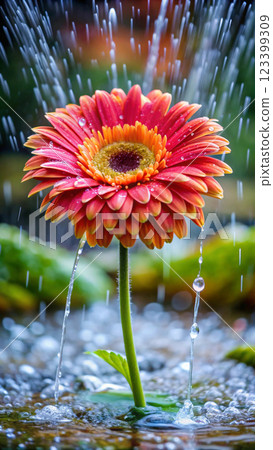 beautiful flower in water beautiful flower in water 123399309