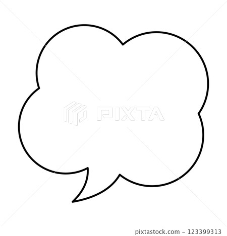 Simple speech bubble illustration on white background Simple speech bubble illustration on white background 123399313