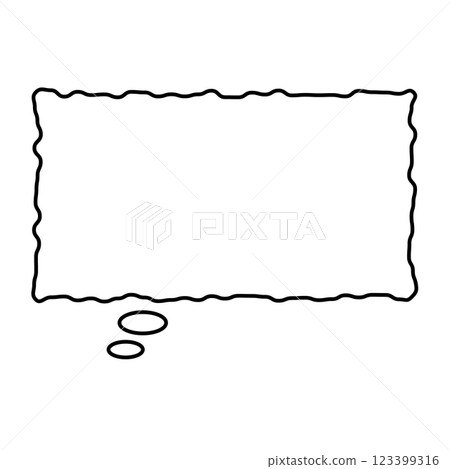 Simple speech bubble illustration on white background 123399316