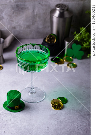Green cocktail for St. Patrick day Green cocktail for St. Patrick day 123400212