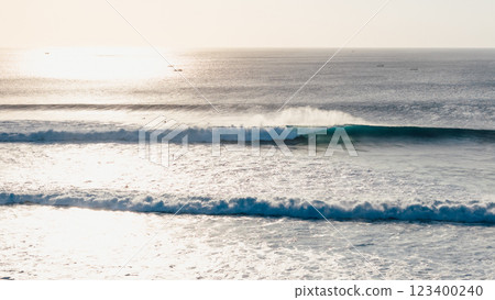 Perfect wave in Bali on Balangan beach. Drone view of perfect surfing wave. Perfect wave in Bali on Balangan beach. Drone view of perfect surfing wave. 123400240