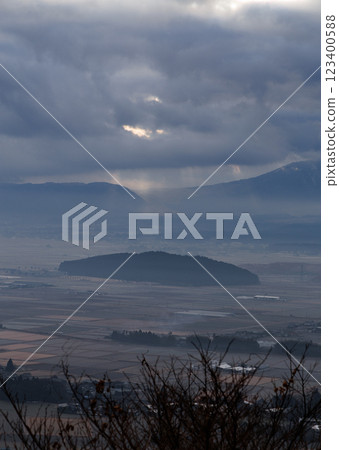 Morning view from Tagoyama Observatory (Sorafune Pier, Aso City) Morning view from Tagoyama Observatory (Sorafune Pier, Aso City) 123400588