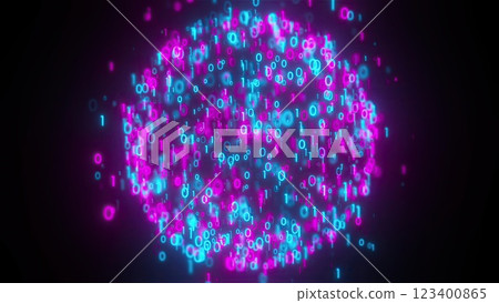 Purple and Blue Digital Numbers. Computer generated Purple and Blue Digital Numbers. Computer generated 123400865