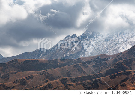 Aso Kuju National Park in winter 123400924