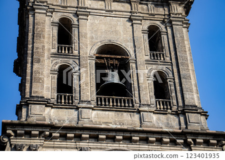 Detail of the beautiful architecture of the Metropolitan Cathedral in Mexico city. Detail of the beautiful architecture of the Metropolitan Cathedral in Mexico city. 123401935