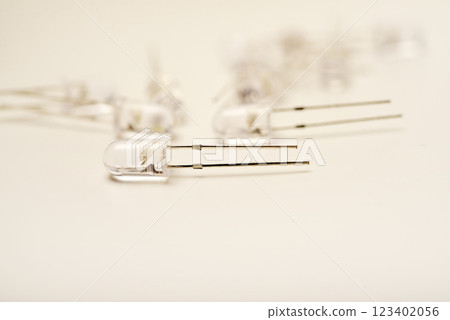 One white LED element. Electronic LED lamp. 123402056