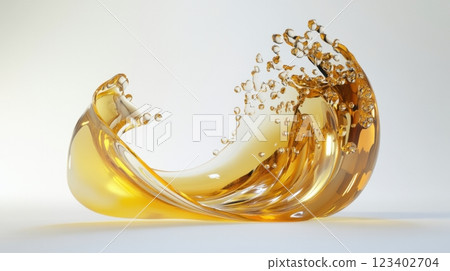 golden oil splash in motion, elegant fluid wave, floating droplets, ultra-detailed liquid physics, cinematic lighting, hyper-realistic studio shot, isolated on white background. golden oil splash in motion, elegant fluid wave, floating droplets, ultra-detailed liquid physics, cinematic lighting, hyper-realistic studio shot, isolated on white background. 123402704