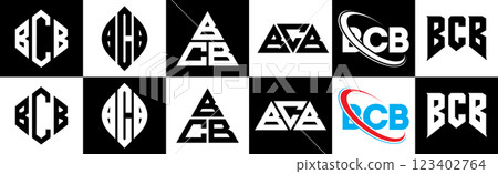 BCB letter logo design in six style. BCB polygon, circle, triangle, hexagon, flat and simple style with black and white color variation letter logo set in one artboard. BCB minimalist and classic logo BCB letter logo design in six style. BCB polygon, circle, triangle, hexagon, flat and simple style with black and white color variation letter logo set in one artboard. BCB minimalist and classic logo 123402764