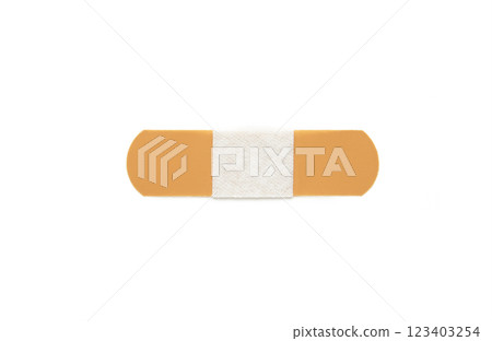 Adhesive bandage plaster isolated on white background. Adhesive bandage plaster isolated on white background. 123403254