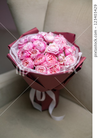 Beautiful Pink ranunculus Bouquet close up Beautiful Pink ranunculus Bouquet close up 123403429
