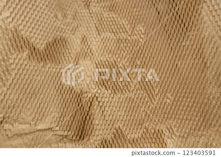 Recycled honeycomb paper texture with sustainable design 123403591