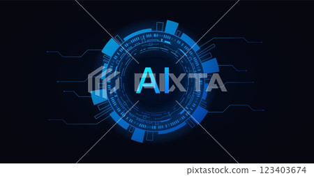 Geometric blue digital background for cyberspace and tech themes. 123403674