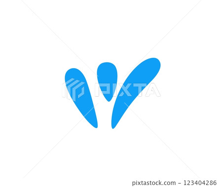 Blue abstract shapes forming a minimalist and creative logo design Blue abstract shapes forming a minimalist and creative logo design 123404286