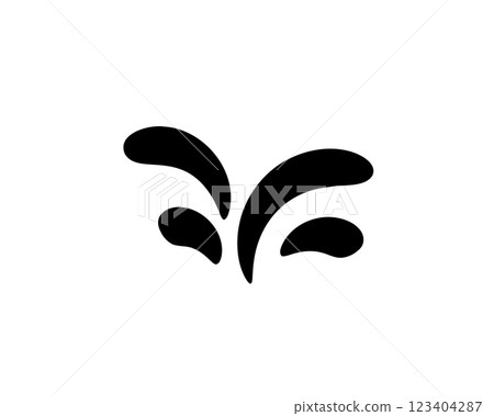 Simple black floral design on white for elegant and modern home or office decor ideas Simple black floral design on white for elegant and modern home or office decor ideas 123404287