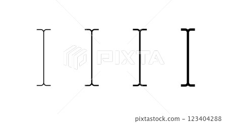 Black linear cursor icon for UI navigation and text editing. Black linear cursor icon for UI navigation and text editing. 123404288