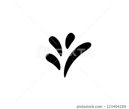 Black plant leaf silhouette on a clean white background for nature and design lovers Black plant leaf silhouette on a clean white background for nature and design lovers 123404289