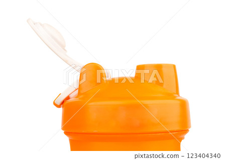 Shaker Bottle Whey Protein isolated on white background Shaker Bottle Whey Protein isolated on white background 123404340