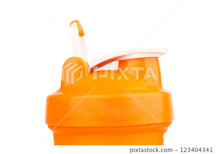 Shaker Bottle Whey Protein isolated on white background Shaker Bottle Whey Protein isolated on white background 123404341