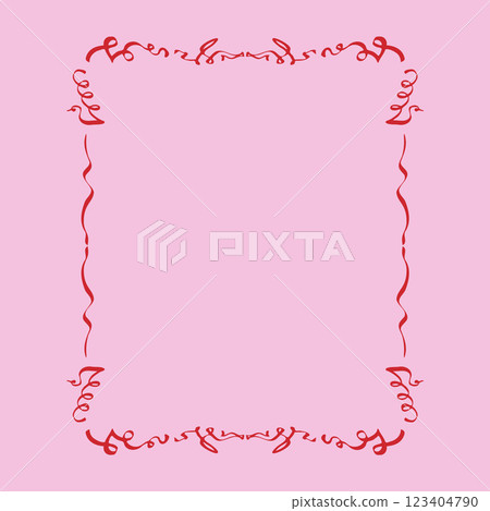 Hand drawn rococo style EPS frame 123404790