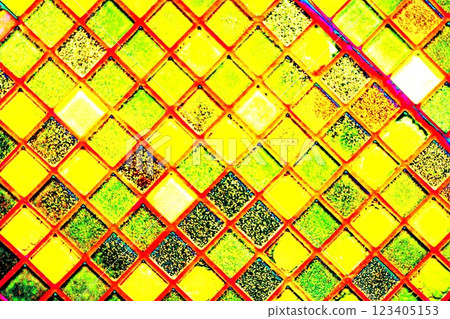 Repeating multi-colored squares, industrial translucent designs, changed colors. 123405153