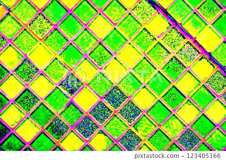 Repeating multi-colored squares, industrial translucent designs, changed colors. 123405166