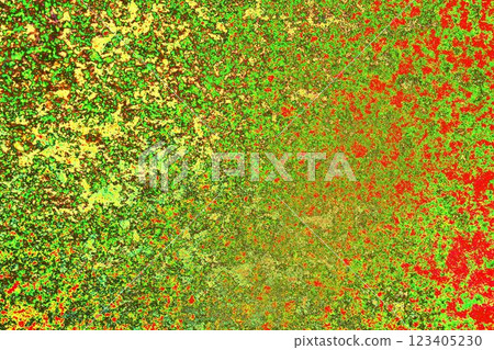 Rusty metal background. Texture of colored steel. Changed color scheme. 123405230