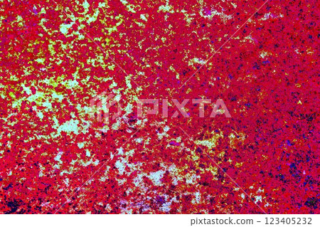 Rusty metal background. Texture of colored steel. Changed color scheme. 123405232