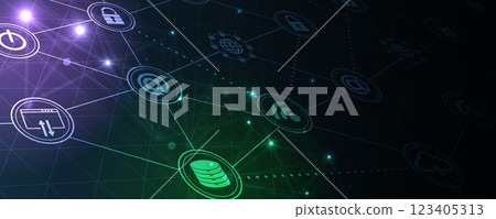 Cyber security technology concept and virus protection 123405313