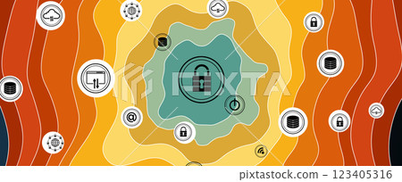 Cyber security technology concept and virus protection Cyber security technology concept and virus protection 123405316