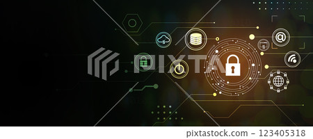 Cyber security technology concept and virus protection Cyber security technology concept and virus protection 123405318